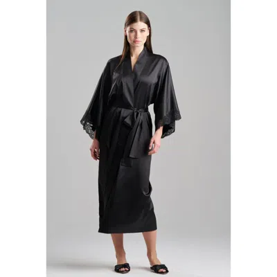 Natori Peony Glamour Robe In Black