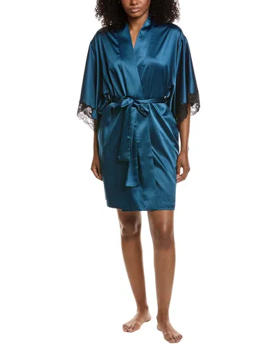 Natori Peony Glamour Robe In Blue