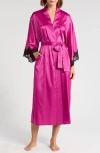 Natori Peony Glamour Robe In Wild Fuchsia