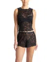 Natori Peony Shell Tank In Black