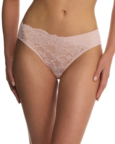 Natori Peony Lace Trim Bikini In Pink