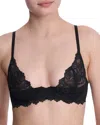 Natori Peony Unlined Lace Underwire Bra In Black