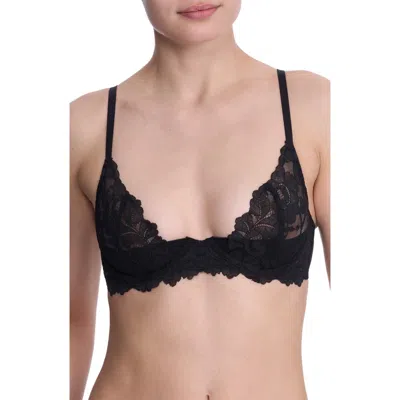 Natori Peony Unlined Lace Underwire Bra In Black