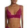 Natori Peony Unlined Lace Underwire Bra In Brown