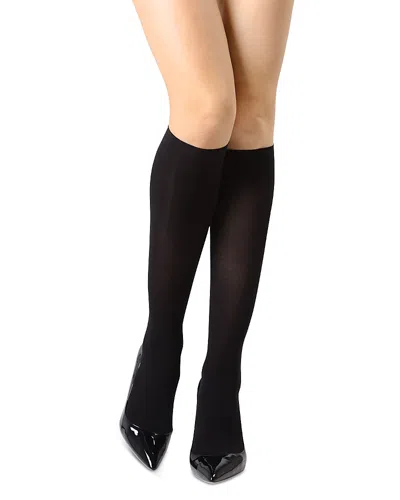 Natori Perfect Opaque Comfort Knee High Socks In Black