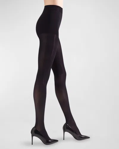 Natori 2-pack Perfectly Opaque Control-top Tights In Black