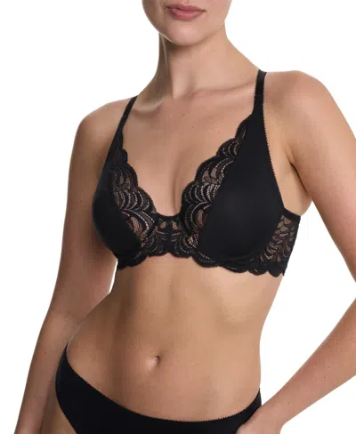 Natori Persuasion Lace Convertible Plunge T-shirt Bra In Black