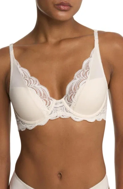 Natori Persuasion Lace Convertible Plunge T-shirt Bra In White