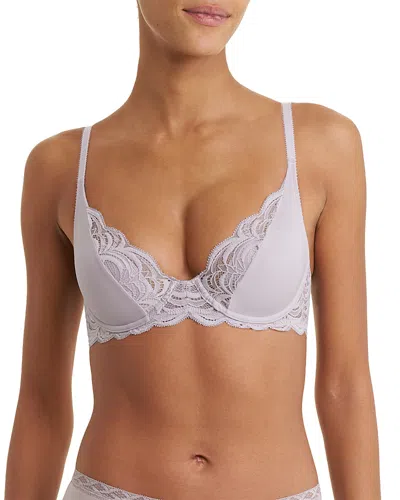 Natori Persuasion Lace Convertible Plunge T-shirt Bra In Purple