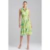 Natori Plaids Halter Button Down Dress In Brown