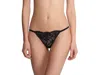 Natori Plush Romance String Thong In Black