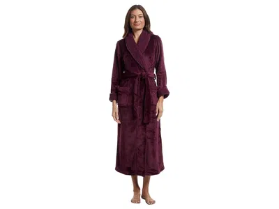 Natori Plush Sherpa Robe 52 In Burgundy