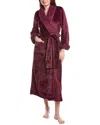 Natori Plush Sherpa Robe In Burgundy