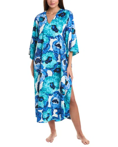 Natori Poppy Caftan In Blue