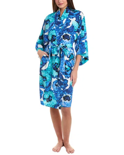 Natori Women's Poppy Crepe Robe In Blue