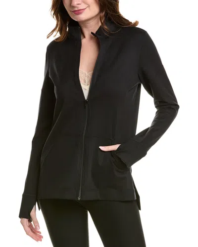 Natori Power Stretch Zip Jacket In Black