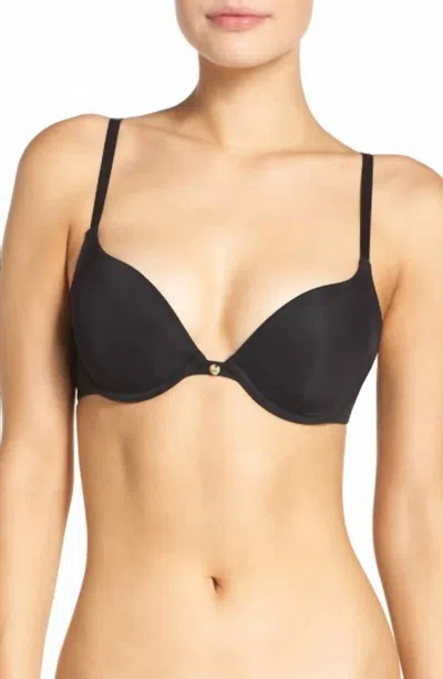 Natori Pristine Push-up Plunge Bra In Black In Multi