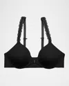 Natori Pure Luxe Convertible Front-closure Bra In Black