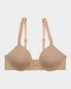 Natori Pure Luxe Convertible Front-closure Bra In Cafe