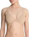 Natori Pure Luxe Convertible Front-closure Bra In Cafe
