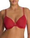 Natori Pure Luxe Full Fit Contour Bra In Rose Beige Pink