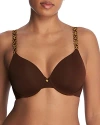 Natori Pure Luxe Full Fit Contour Bra In Cocoa/ Bronze