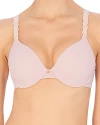 Natori Pure Luxe Custom Coverage Contour Underwire Bra In Rose Beige/pink Pearl
