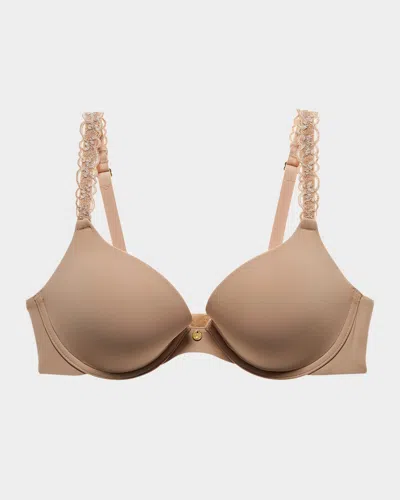 NATORI PURE LUXE LACE-TRIM PUSH-UP BRA
