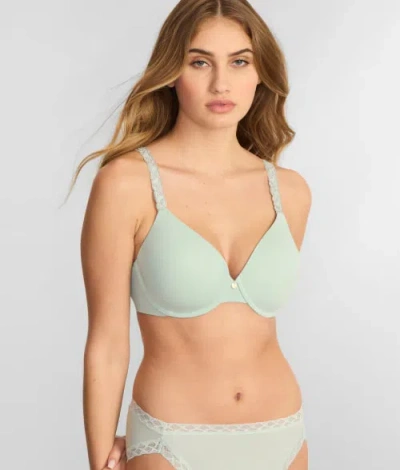 Natori Pure Luxe Plunge T-shirt Bra In Morning Dew