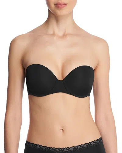 Natori Pure Luxe Strapless Contour Underwire Bra In Black