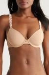 Natori Pure Luxe Underwire T-shirt Bra In Buff/ Cashmere