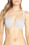 Natori Pure Luxe Underwire T-shirt Bra In Lead/ Tofu