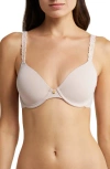 Natori Pure Luxe Custom Underwire Bra In Rose In Rose/pearl