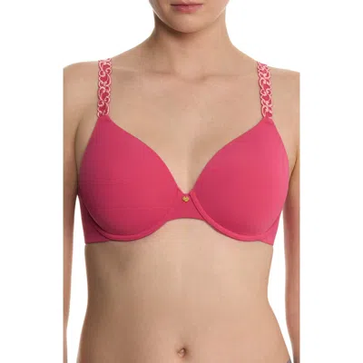 Natori Pure Luxe Underwire T-shirt Bra In Pink