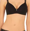Natori Pure Luxe Wireless Contour Bra In Black