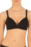 Natori Pure Luxe Wireless T-shirt Bra In Black