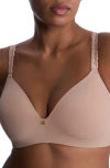 Natori Pure Luxe Wireless T-shirt Bra In Brown