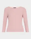 Natori Rib Essentials Ribbed 3/4-sleeve & Shorts Set In Rosebud