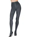 Natori Rib Knit Sweater Tights In Gray