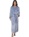 Natori Robe Women's Ocean Storm Plush Sherpa Wrap Front Tie Waist Cozy Ddr451 In Gray