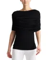 Natori Rouched Shoulder Top