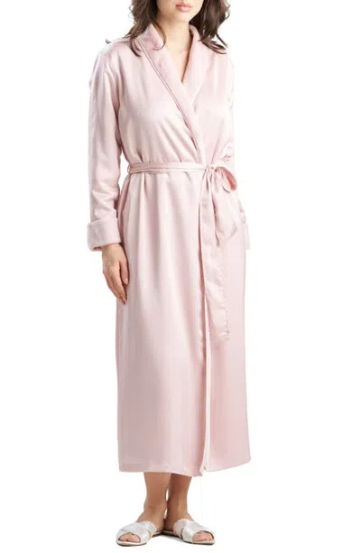 Natori Satin Plush Long Robe In Multi