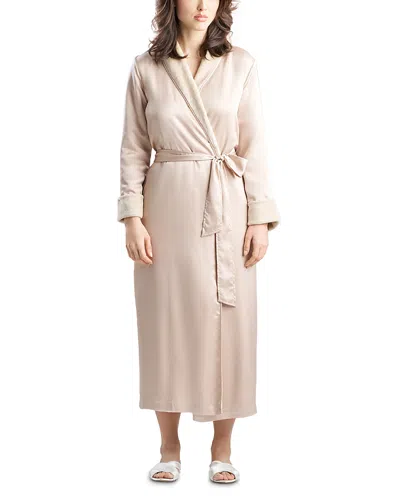 Natori Satin Plush Robe In Neutral