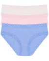 Natori Set Of 3 Bliss Bare Full Brief In Multi