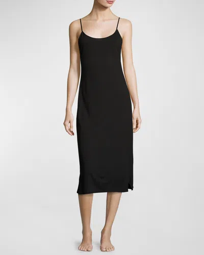 Natori Shangri-la Jersey Tank Nightgown In Black