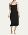 Natori Shangri-la Jersey Tank Nightgown In Black