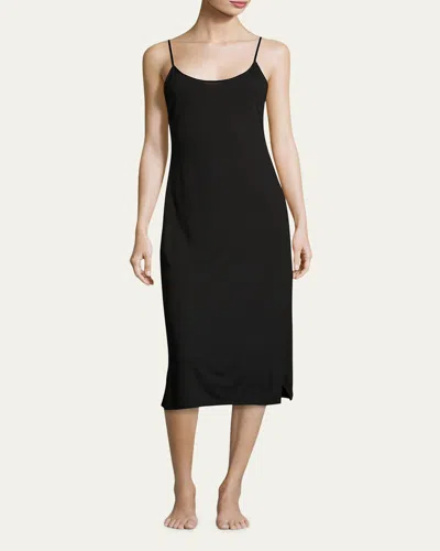Natori Shangri-la Jersey Tank Nightgown In Black