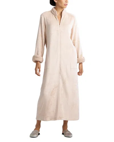 Natori Sherpa Zip Caftan In Beige