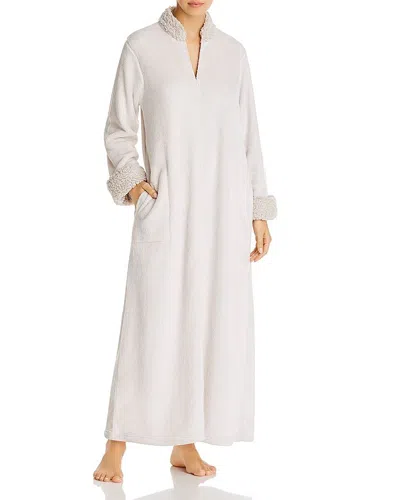 Natori Sherpa Zip Caftan In Bone