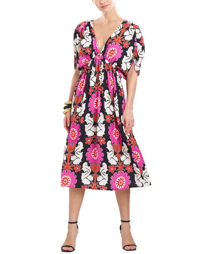 Natori Shirred Empire Dress In Black
